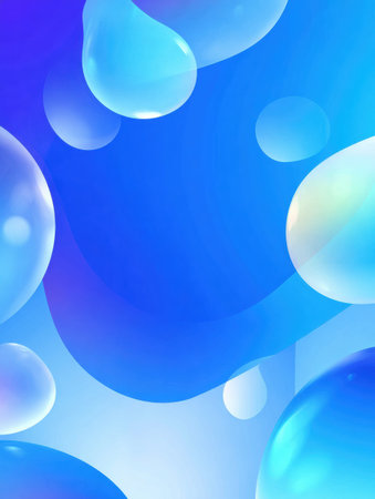 Bright backdrop designed for digital banking apps with glowing shapes and empty center for adding text or information about features.の素材