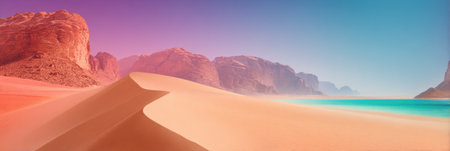 A modern travel website texture features a matte surface with smooth transitions designed for tourism promotion and travel inspiration.の素材