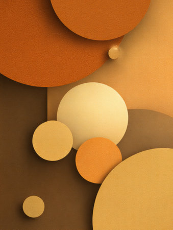 Warm neutral light highlights abstract shapes that symbolize an international holiday and the spirit of unity and togethernessの素材