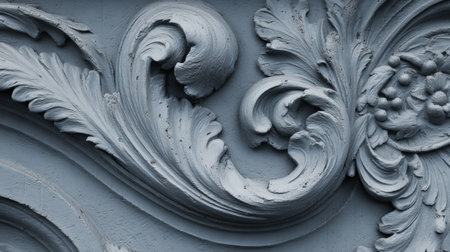 Decorative surface of classical architecture showcases detailed patterns and textures that highlight the artistic craftsmanship of the period.の素材