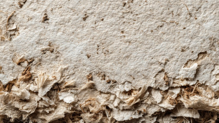 An ancient writing surface made of rough handmade paper fibers used for important historical records and texts.の素材