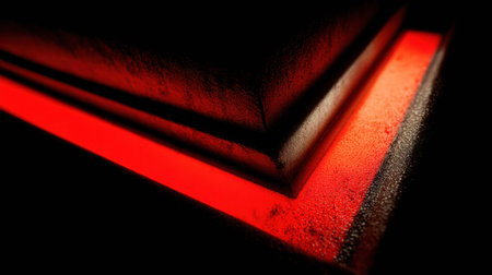 A glowing inner decision symbol rests in the dark, showing its form and inviting contemplation in a quiet space without distraction.の素材