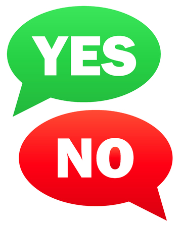 Yes and no icon.のイラスト素材
