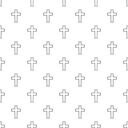Catholic cross patternのイラスト素材