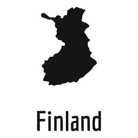 Finland map in black. Simple illustration of Finland map vector isolated on white backgroundのイラスト素材
