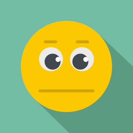 Smile icon vector illustration on green background.のイラスト素材