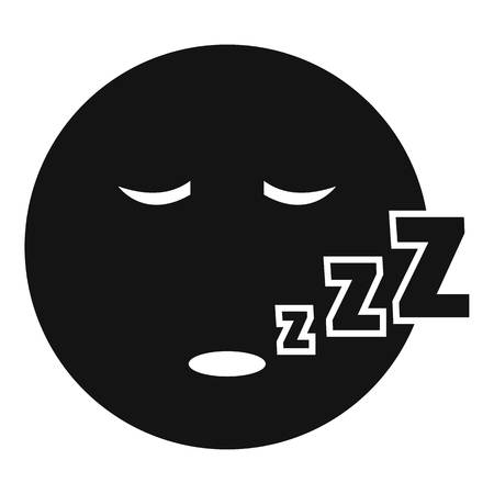 Sleep smile icon vector simpleのイラスト素材