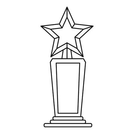 Star award icon. Thin line illustration of star award vector icon isolated on white backgroundのイラスト素材