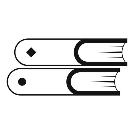 Book two icon. Simple illustration of book two vector icon for webのイラスト素材