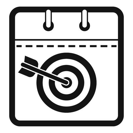 Calendar target icon. Simple illustration of calendar target icon for web.のイラスト素材