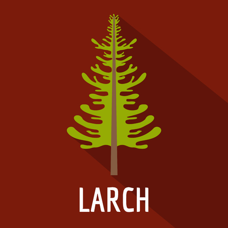 larch tree icon. Flat illustration of larch tree icon for web.のイラスト素材
