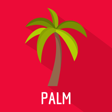 Palm tree icon. Flat illustration of palm tree icon for web.のイラスト素材