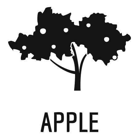 Apple tree icon. Simple illustration of apple tree icon for web.のイラスト素材