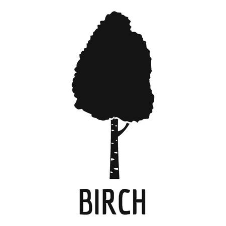 Birch tree icon. Simple illustration of birch tree icon for web.のイラスト素材