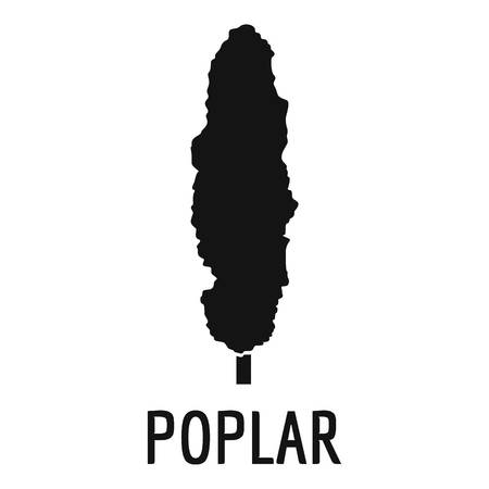 Poplar tree icon. Simple illustration of poplar tree icon for web.のイラスト素材