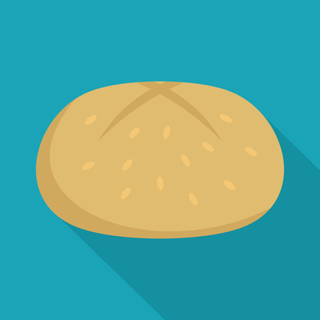 Bun icon. Flat illustration of bun icon for web.のイラスト素材
