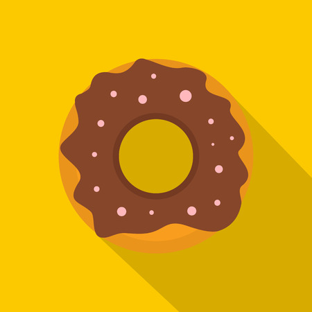 Donut icon. Flat illustration of donut icon for web.のイラスト素材