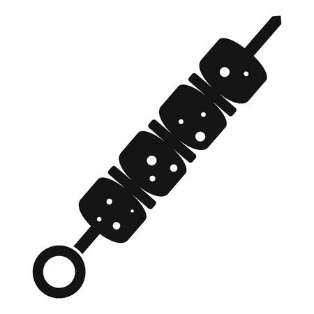 Shish kebab icon. Simple illustration of shish kebab vector icon for webのイラスト素材