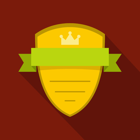 Badge soldier icon. Flat illustration of badge soldier icon for web.のイラスト素材