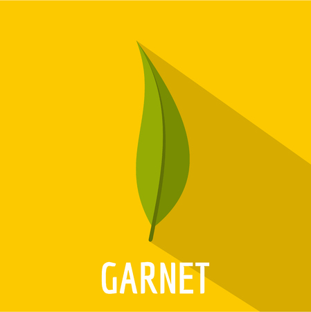 Garnet leaf icon. Flat illustration of garnet leaf icon for web.のイラスト素材