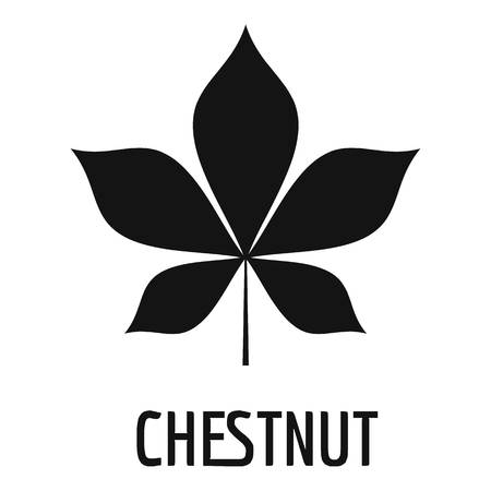 Chestnut leaf icon. Simple illustration of chestnut leaf icon for web.のイラスト素材