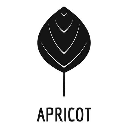 Apricot leaf icon. Simple illustration of apricot leaf icon for web.のイラスト素材
