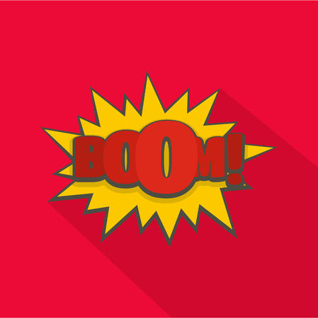 Comic boom big icon. Flat illustration of comic boom big vector icon for webのイラスト素材