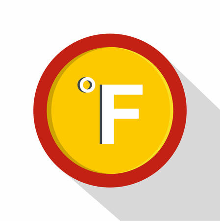 Fahrenheit icon. Flat illustration of fahrenheit vector icon for webのイラスト素材