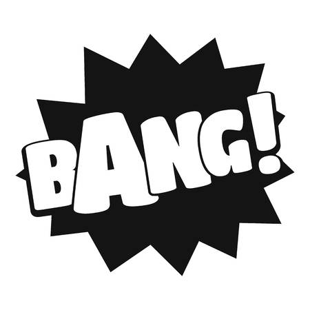 Comic boom bang icon. Simple illustration of comic boom bang vector icon for webのイラスト素材