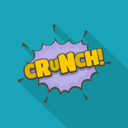 Comic boom crunch icon. Flat illustration of comic boom crunch vector icon for webのイラスト素材