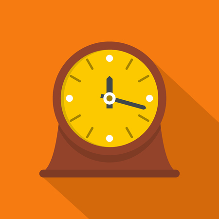 Clock vintage icon. Flat illustration of clock vintage vector icon for webのイラスト素材