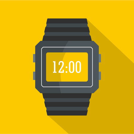 Wristwatch icon. Flat illustration of wristwatch vector icon for webのイラスト素材