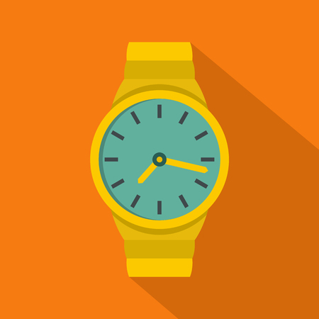Wristwatch man icon. Flat illustration of wristwatch man vector icon for webのイラスト素材