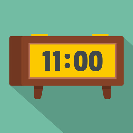 Alarm clock retro icon. Flat illustration of alarm clock retro vector icon for webのイラスト素材