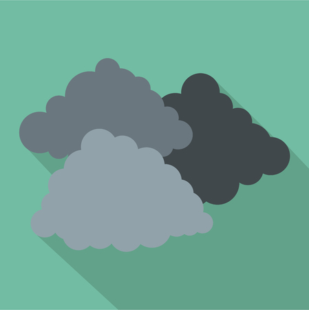 Dark cloudy icon. Flat illustration of dark cloudy vector icon for webのイラスト素材