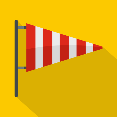 Meteorology windsock icon. Flat illustration of meteorology windsock vector icon for webのイラスト素材