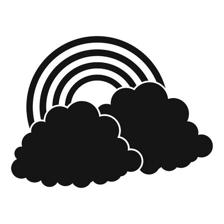 Rainbow icon. Simple illustration of rainbow vector icon for webのイラスト素材