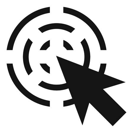Cursor interactive icon. Simple illustration of cursor interactive vector icon for webのイラスト素材