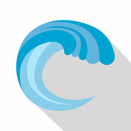 Wave water nature icon. Flat illustration of wave water nature vector icon for webのイラスト素材