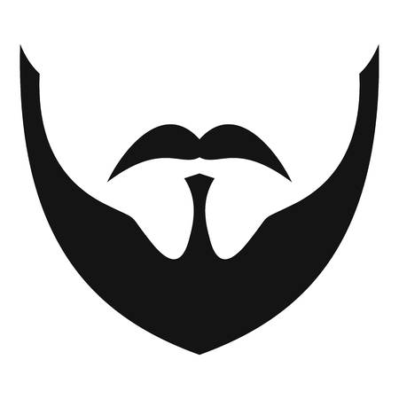 Person beard icon. Simple illustration of person beard vector icon for webのイラスト素材
