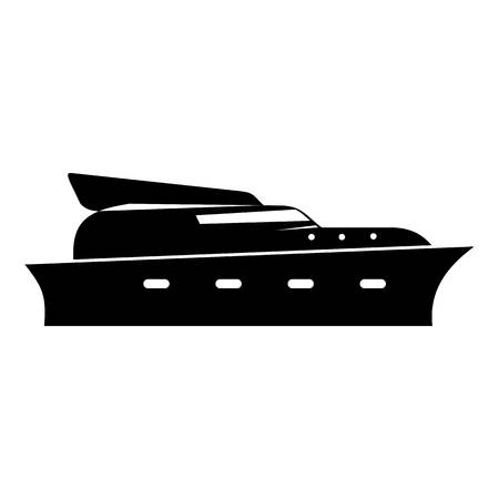 Yacht icon. Simple illustration of yacht vector icon for webのイラスト素材