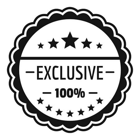 Exclusive logo. Simple illustration of exclusive vector logo for webのイラスト素材