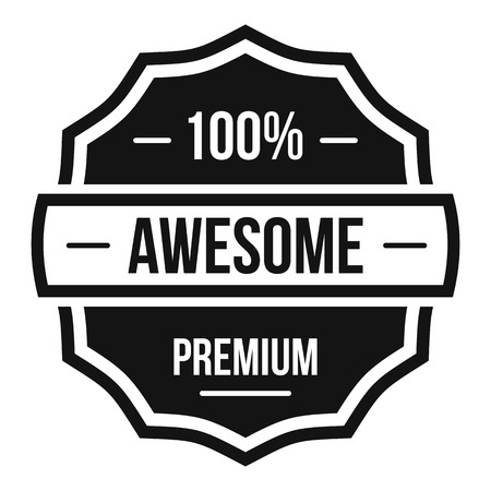 Awesome logo. Simple illustration of awesome vector logo for webのイラスト素材