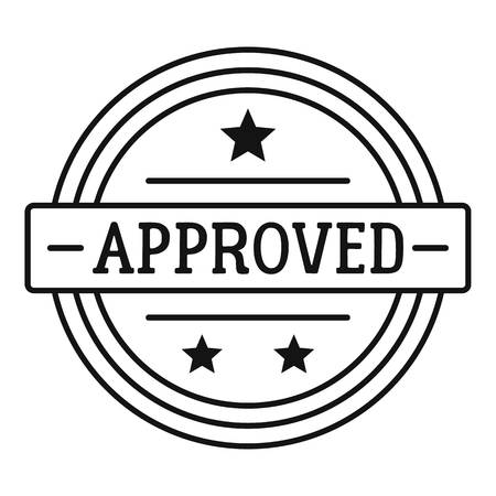 Simple illustration of approved vector logo for webのイラスト素材