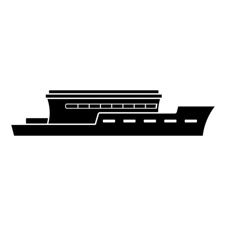 Ship river icon. Simple illustration of ship river vector icon for webのイラスト素材