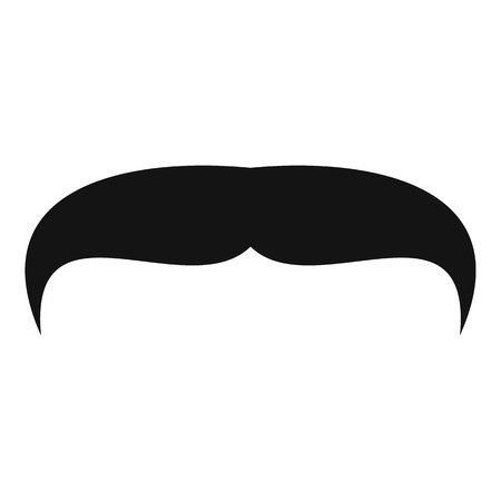 Villainous mustache icon. Simple illustration of villainous mustache vector icon for webのイラスト素材