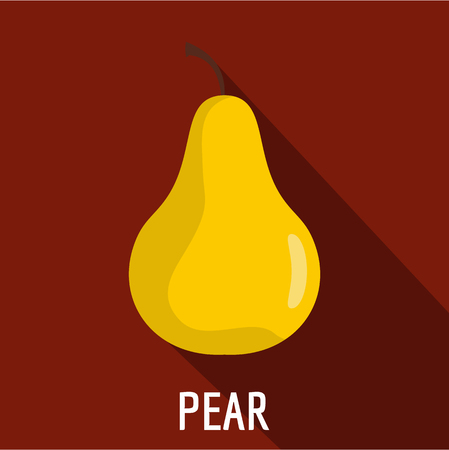 Pear icon. Flat illustration of pear vector icon for webのイラスト素材