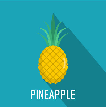 Pineapple icon. Flat illustration of pineapple vector icon for webのイラスト素材