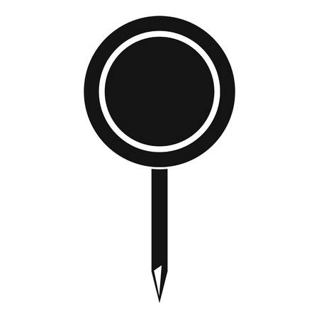 Round pin icon. Simple illustration of round pin vector icon for webのイラスト素材