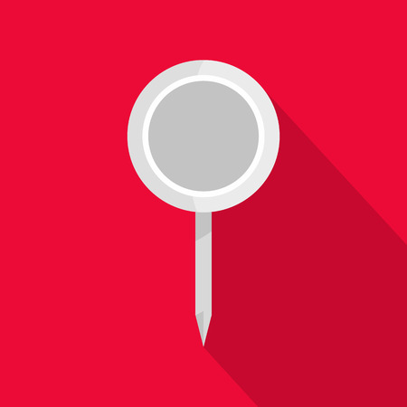 Round pin icon. Flat illustration of round pin vector icon for webのイラスト素材